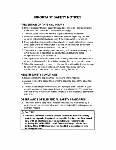 Richo FT-7650 Service Manual Copier Dry Electrostatic Transfer System - (6.757Kb) Part 1/3 - pag. 435